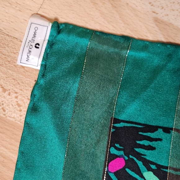 Charles Jourdan Silk Scarf 34/34 - Picture 8 of 9